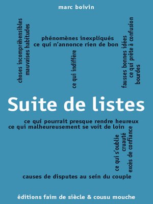 cover image of Suite de listes